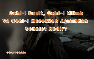 Cehl-i Basit, Cehl-i Mikab Ve Cehl-i Murekkeb Açısından Cehalet Nedir?