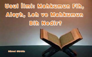 Usul İlmi: Mahkumun Fih, Aleyh, Leh ve Mahkumun Bih Nedir?